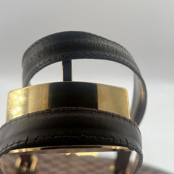 LOUIS VUITTON VINTAGE CHELSEA DAMIER EBENE HANDBAG PURSE TOTE - Picture 10 of 16